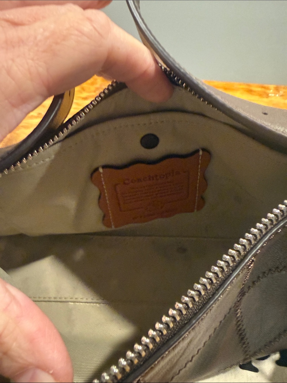 Coach Quilted Leather Shoulder Bag in Dark Brown with Coin Pouch - Picture 5 of 14